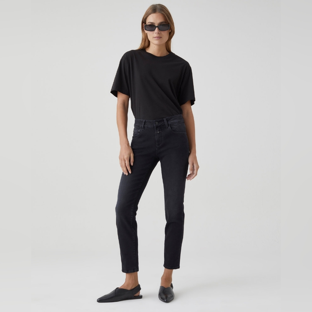 Closed Baker Italian Denim Tuxedo Two Toned Jeans Washed‎ Black and Indig…
